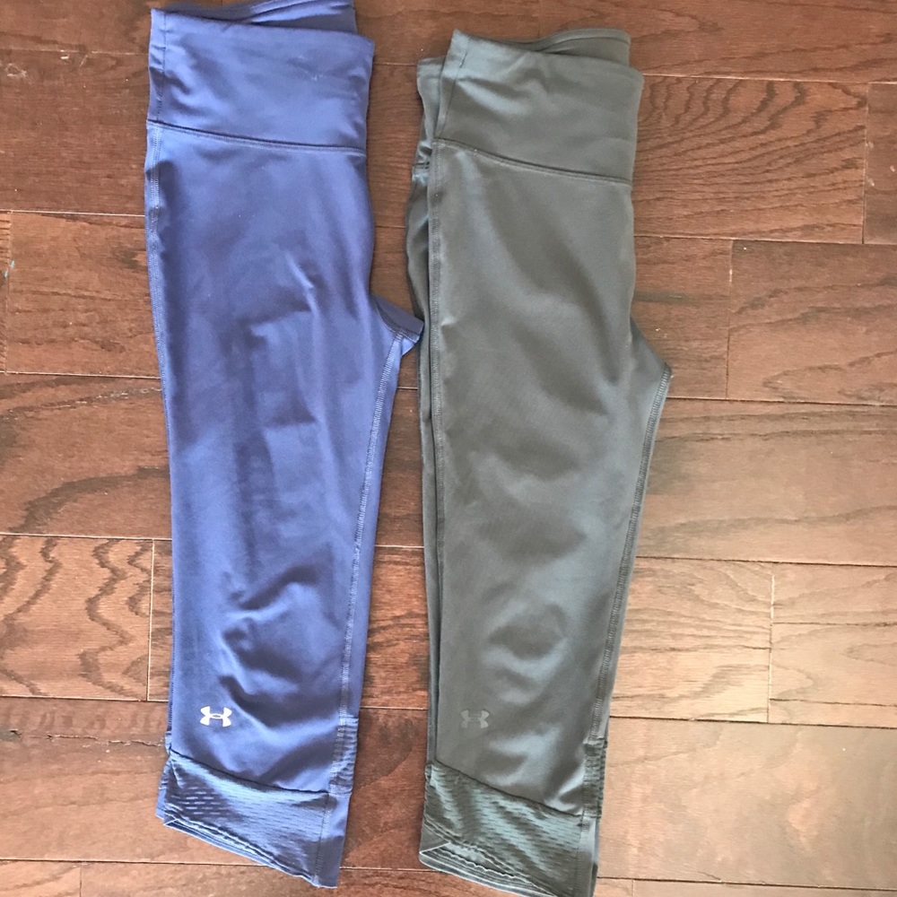 2 pair Under Armour Running Capris Size Small
